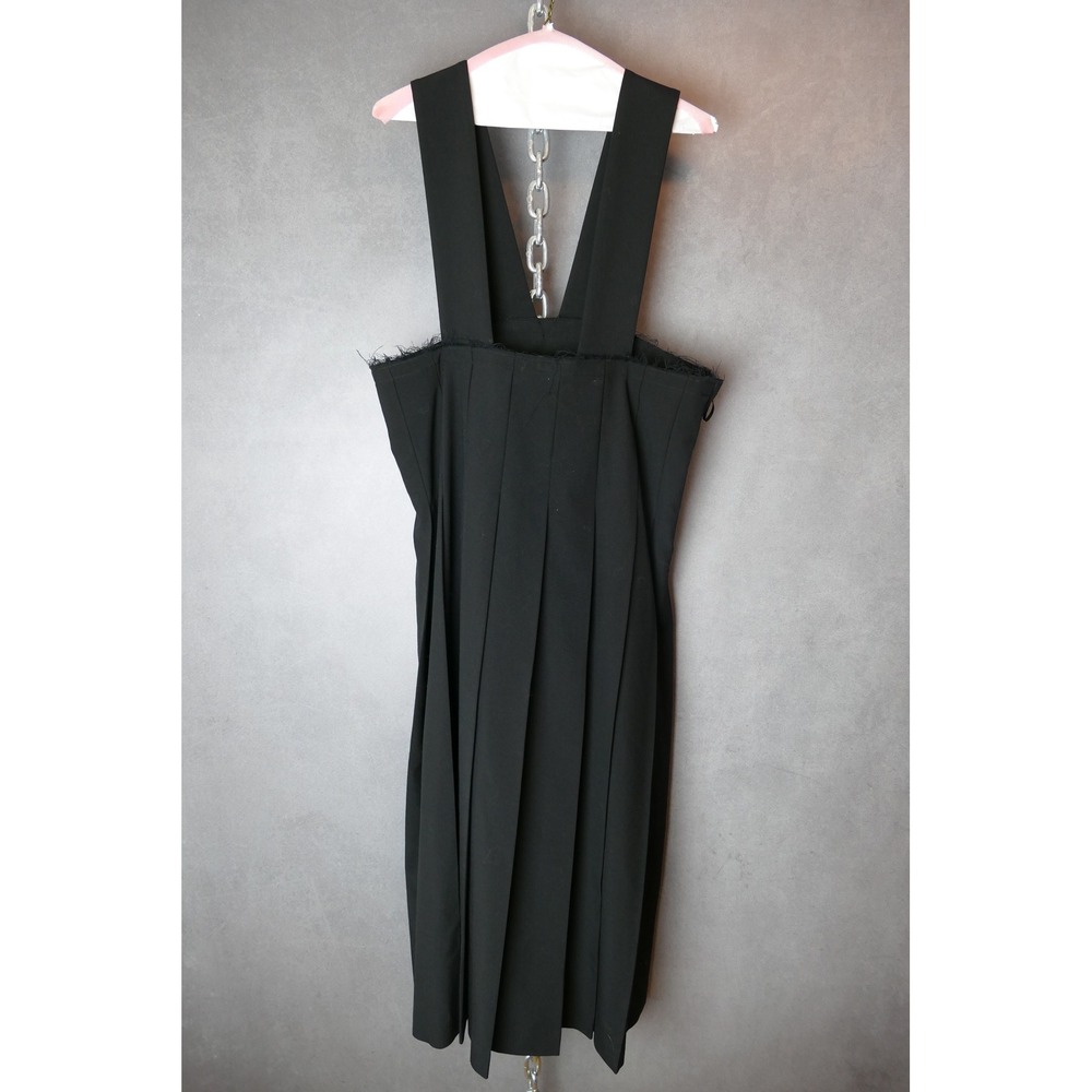 Comme des Garcons Pleated Jumper Dress Suspender Skirt Black Minimalist M